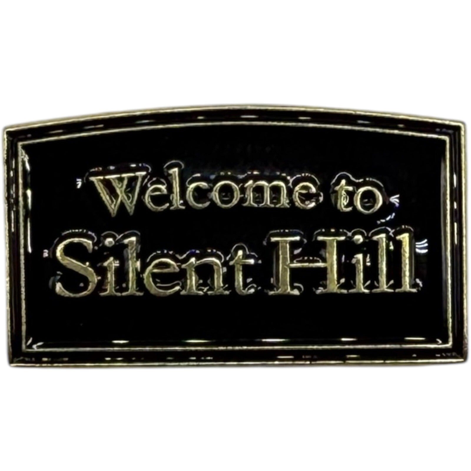 Silent Hill Welcome Sign Pin Horror Video Game Collectible Enamel Brooch