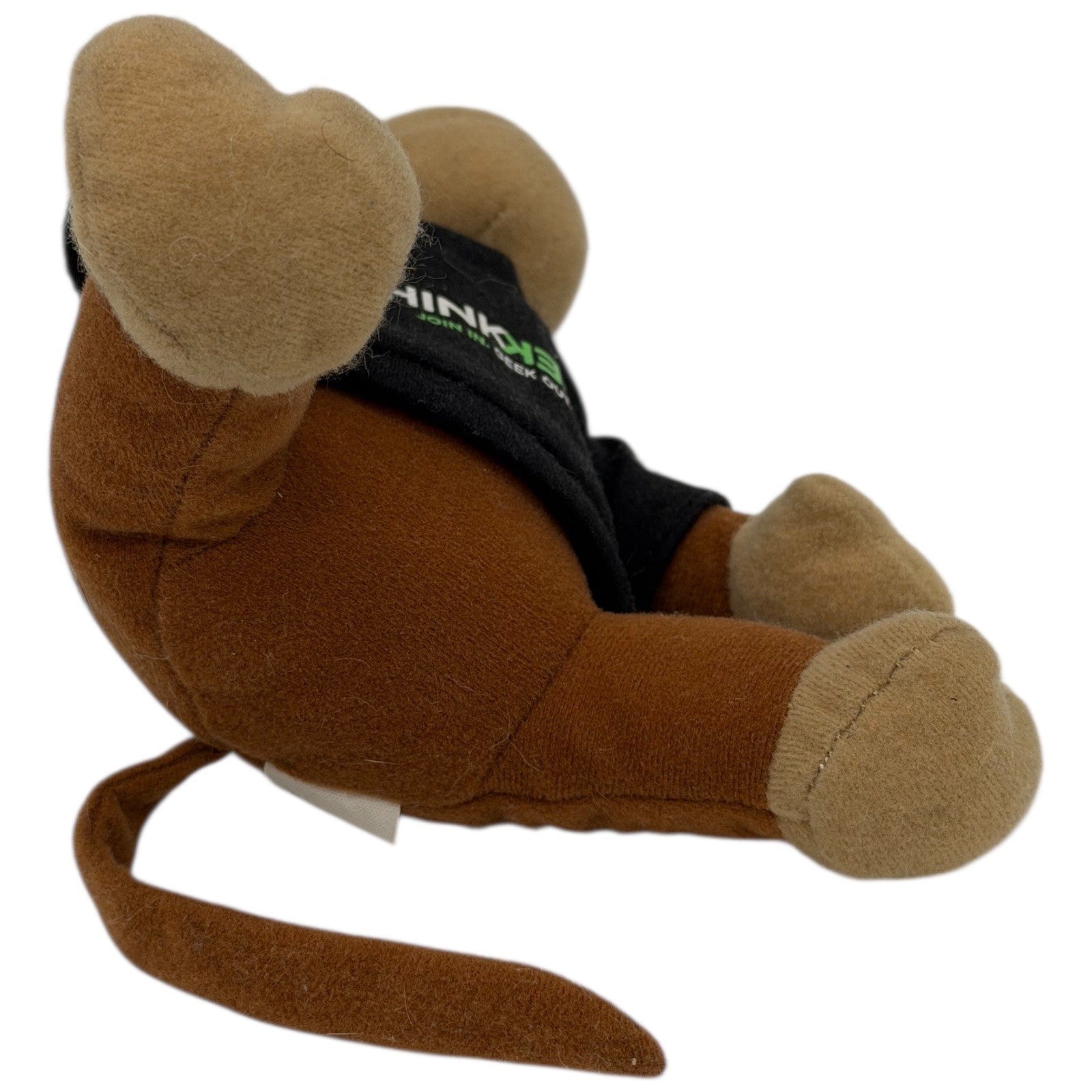 ThinkGeek Monkey Plush Toy Black Shirt Join In Geek Out