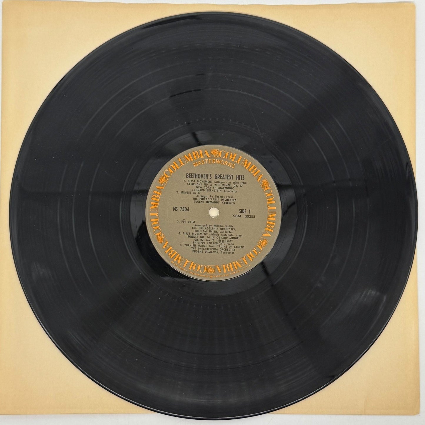 Beethovens Greatest Hits Vinyl Record Columbia Masterworks 7504 Classical Music