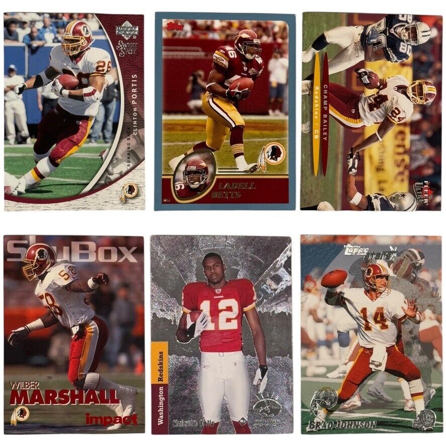 Lot of 66 Washington Redskins Cards – Vintage, Signed, Numbered, Inserts