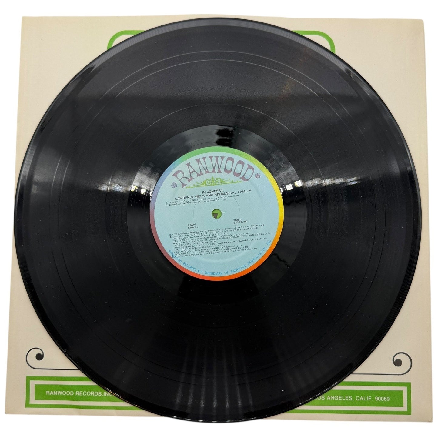Lawrence Welk And His Musical Family In Concert Vinyl Record LP Ranwood Records