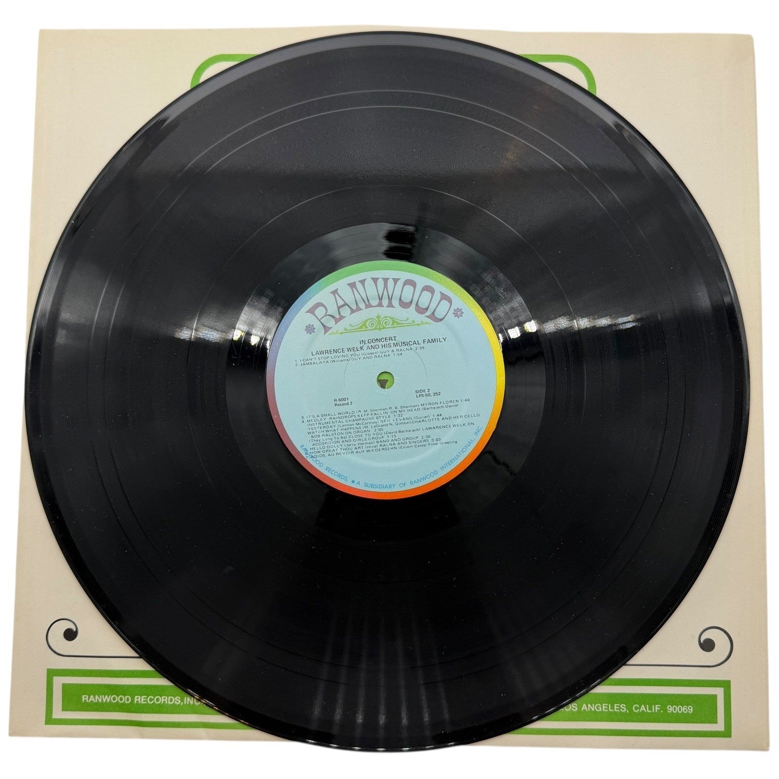Lawrence Welk And His Musical Family In Concert Vinyl Record LP Ranwood Records
