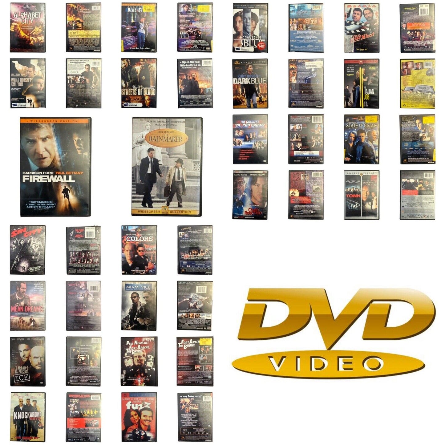 Law, Cops & Robbers Theme Action Comedy DVD Lot - 24 Amazing Titles