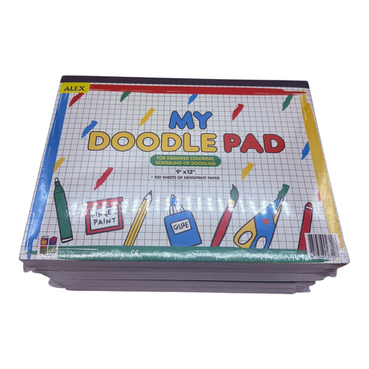 12 Pack My Drawing Pad 9x12 100 Sheets Each – Kids Art Paper Craft Doodle Set