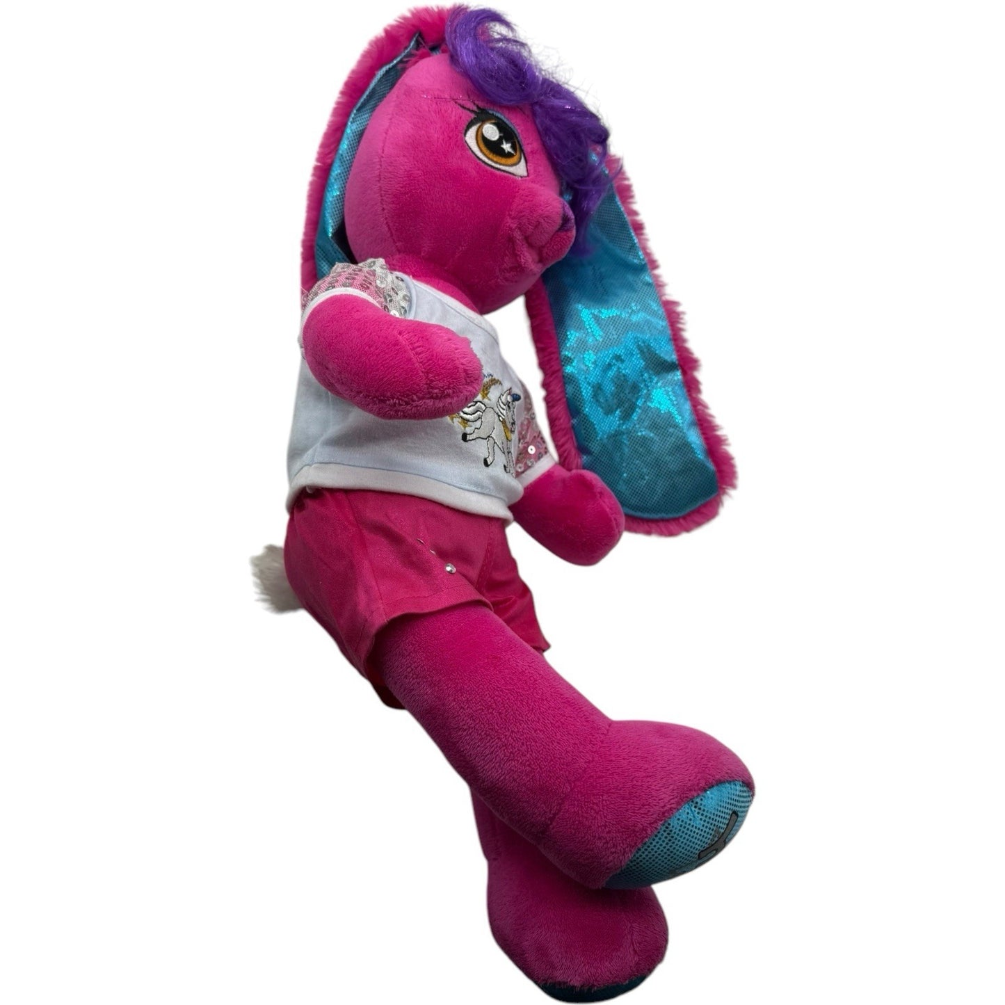 Build A Bear Honey Girl HG Risa Pink Rock Star Bunny Rabbit 20" Plush Toy