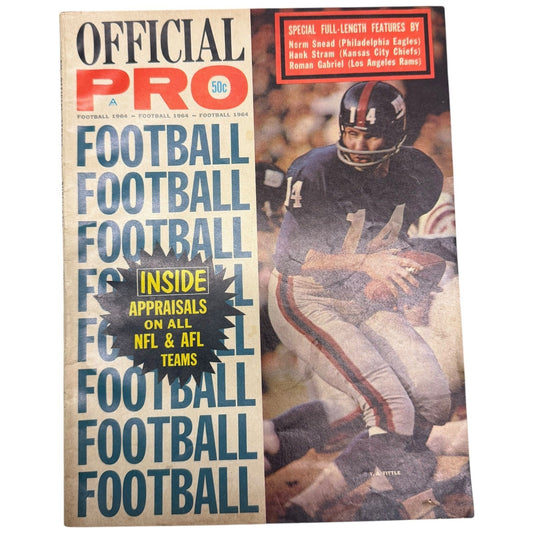 Official Pro Football Magazine 1964 NFL AFL Teams Inside Appraisals