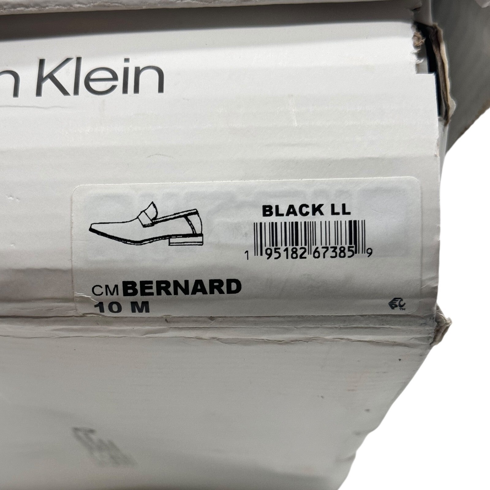Calvin Klein Mens 10M Bernard Black Tuxedo Dress Shoes Shiny Faux