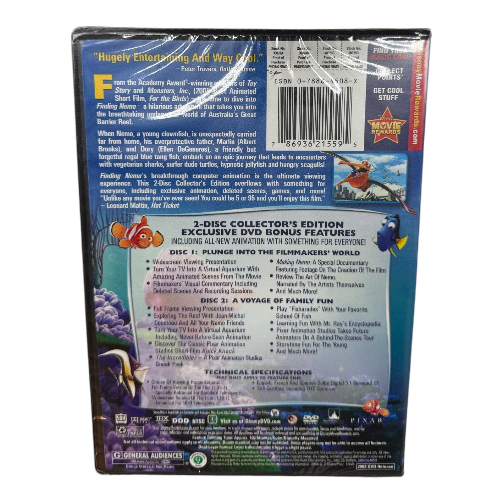 Finding Nemo (DVD, 2003, 2-Disc Set) Collector’s Edition
