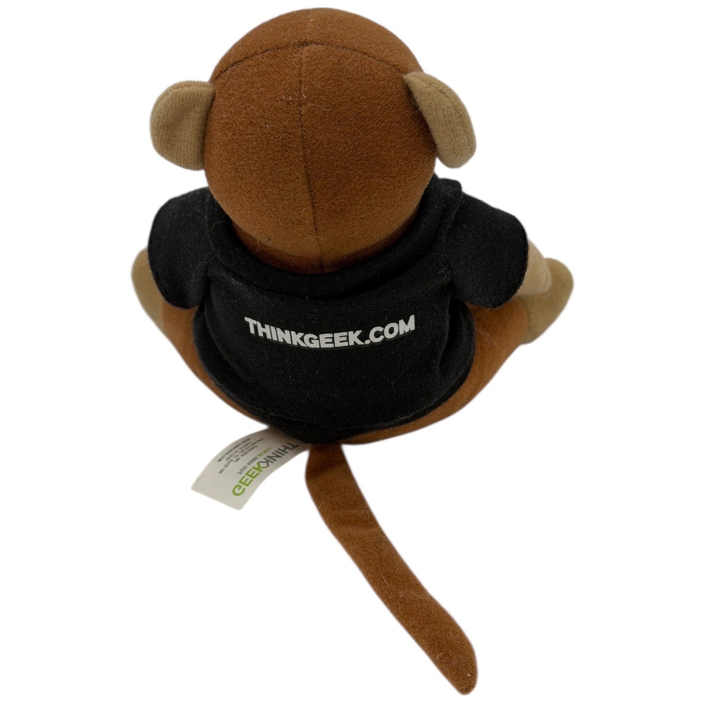 ThinkGeek Monkey Plush Toy Black Shirt Join In Geek Out
