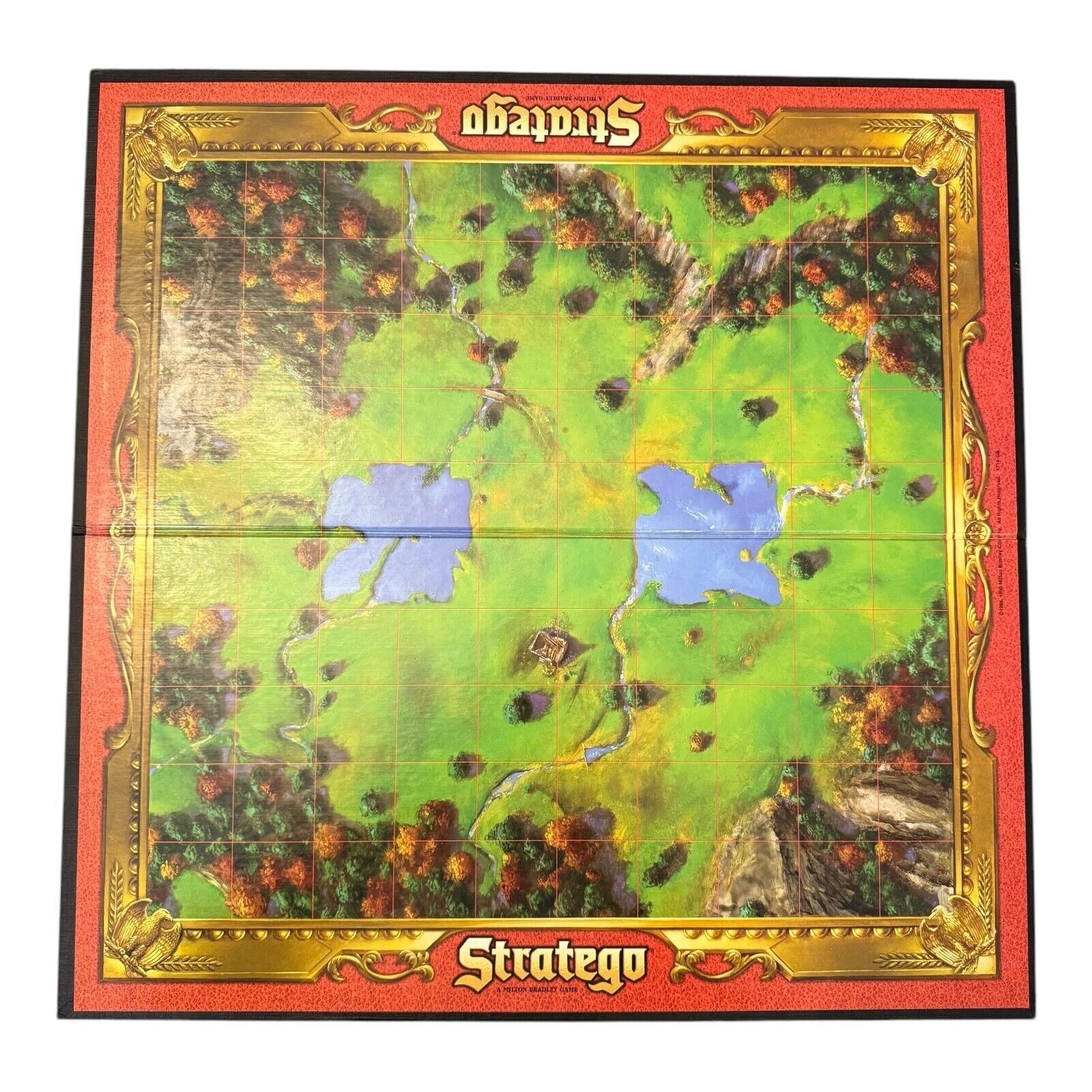 Stratego Strategy Game 1996 Milton Bradley Vintage with Castle Backdrop