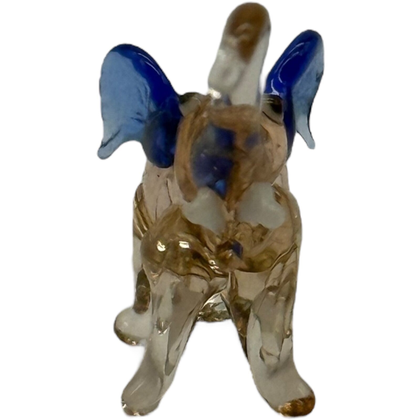Handmade Miniature Light Pink Elephant Figurine | Blown Glass Collectible