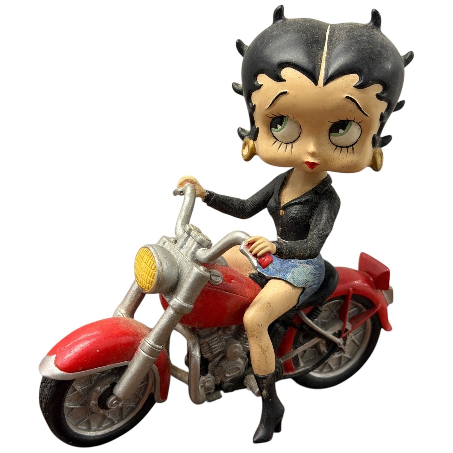 Betty Boop Motorcycle Figurine Red Chopper Rocker Biker Decor Item No 6964