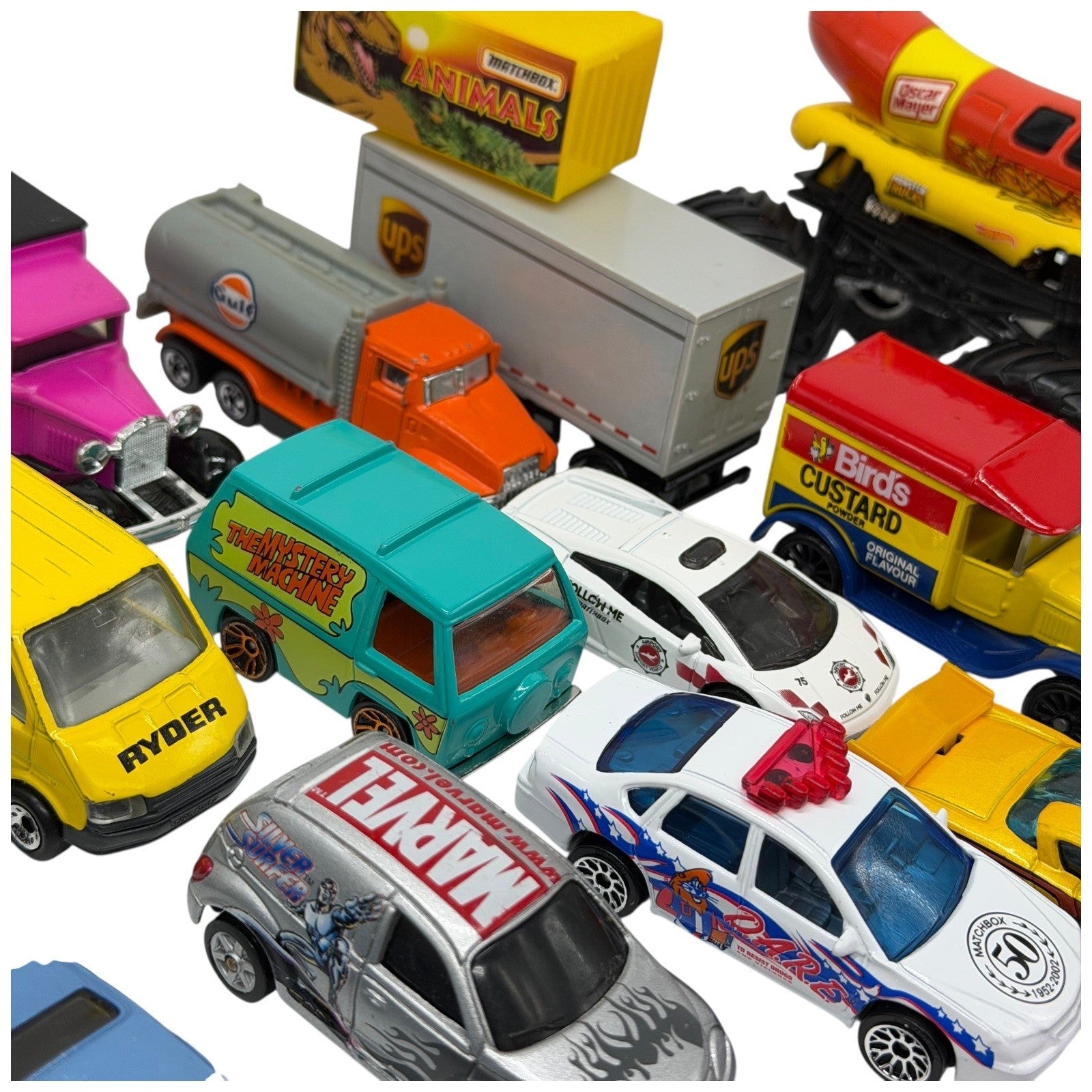 Vintage Hot Wheels Matchbox Diecast Car Lot of 35+ Mixed Brands 1970s–2010s Used