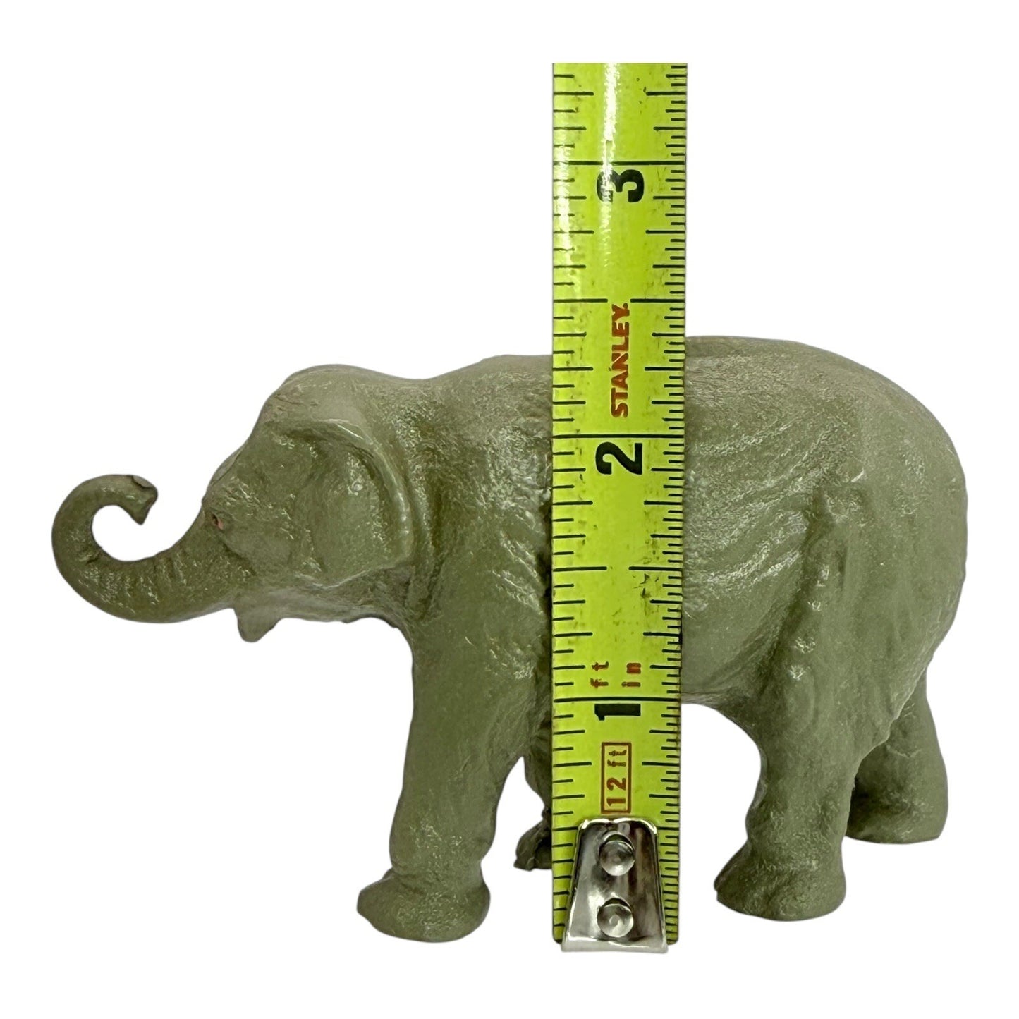 Stanley Elephant Figurine Green Animal Toy Collectible Display Decor Small