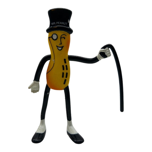 Planters Mr. Peanut 1991 Russ Bendable Figure – Vintage Advertising Toy 6"