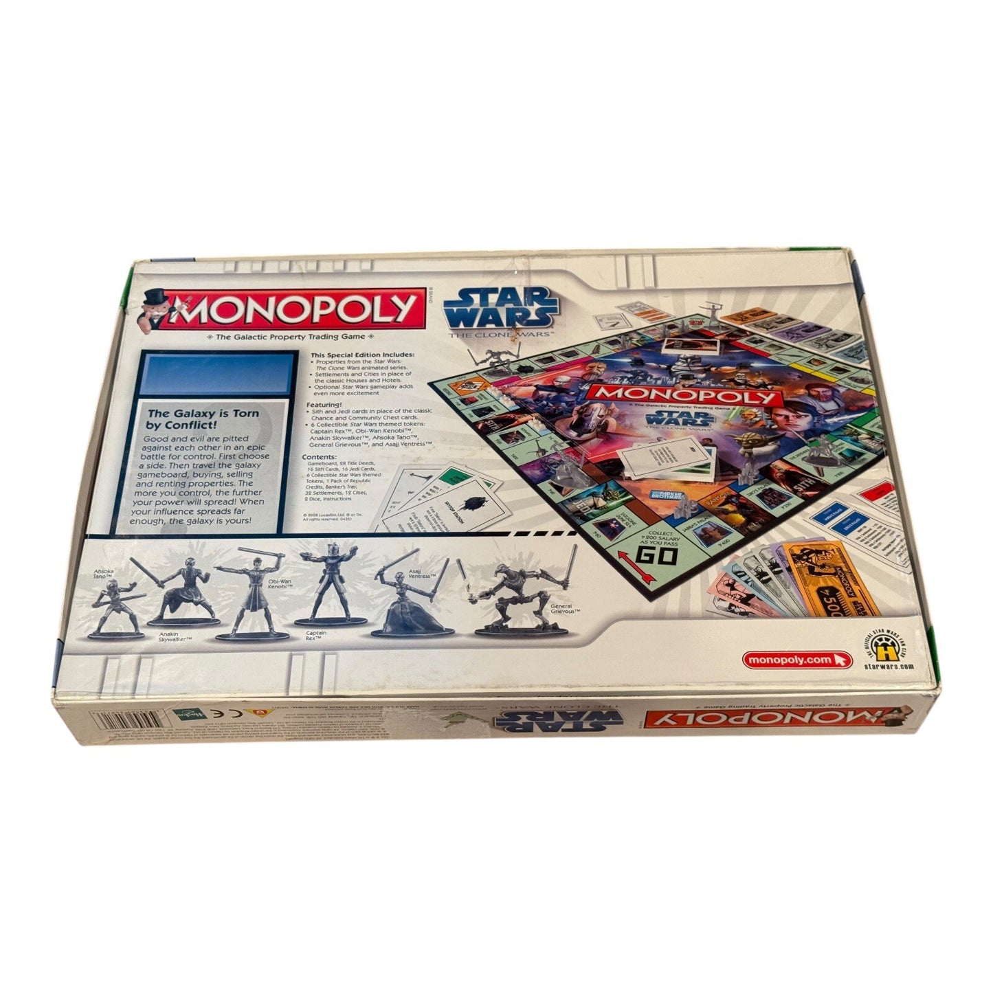 Monopoly Star Wars The Clone Wars Board Game Parker Brothers 2008 Complete