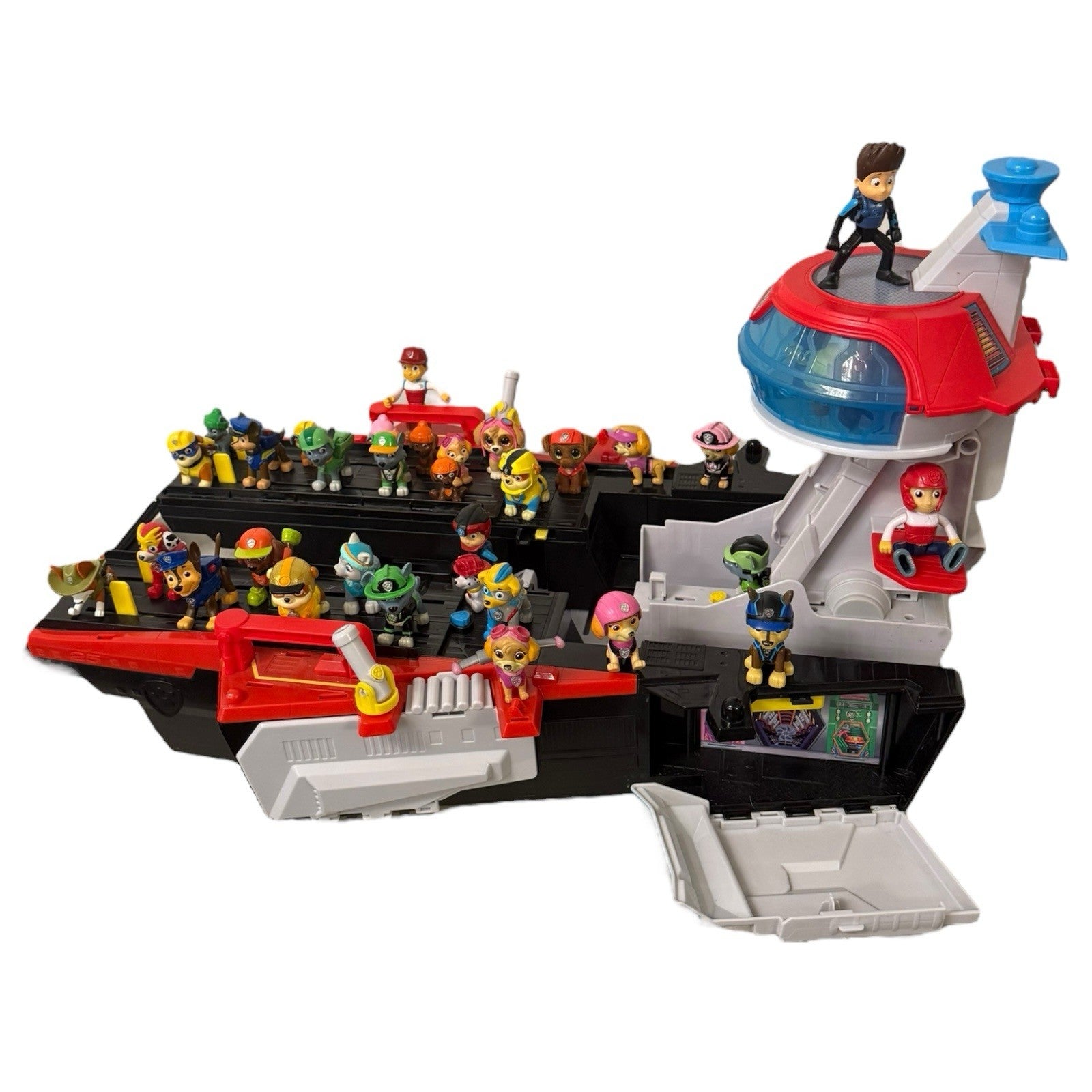 PAW Patrol Aircraft Carrier HQ w/ Lights, Sounds & Over 35 Figures