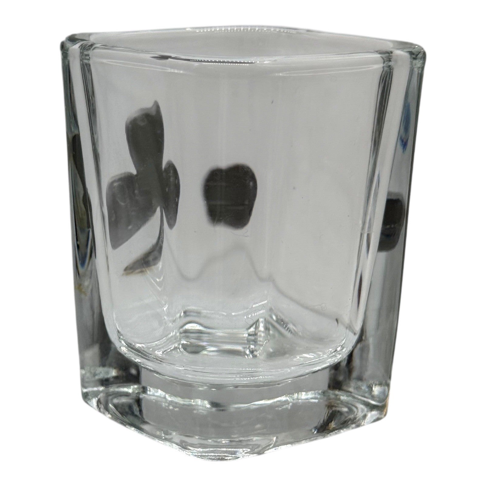 Shamrock Shot Glass Irish Clover Barware Collectible St. Patrick's Day