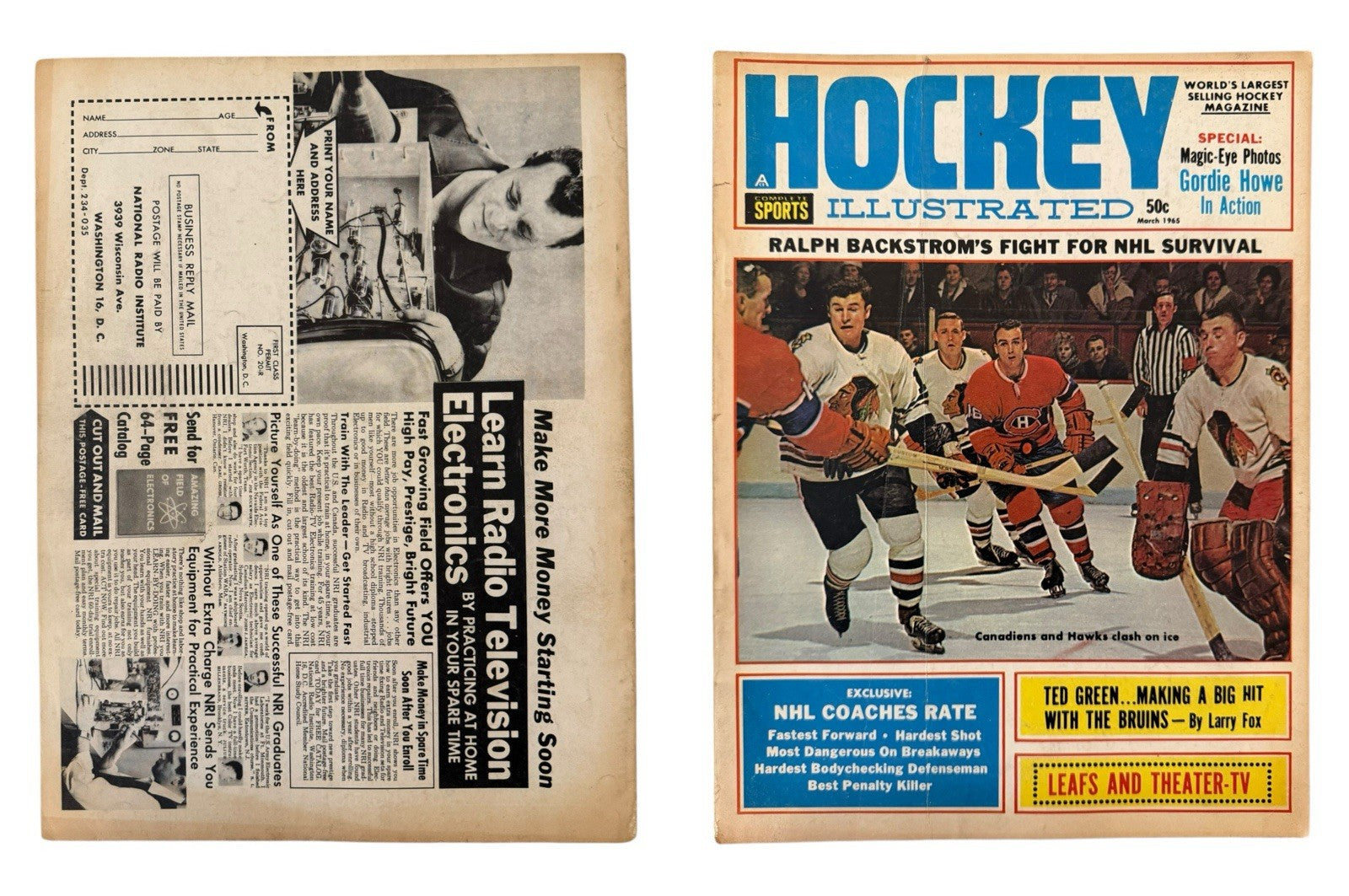 Vintage Hockey Magazines Lot of 18 – 1960s Hull Orr Gilbert Mikita Covers