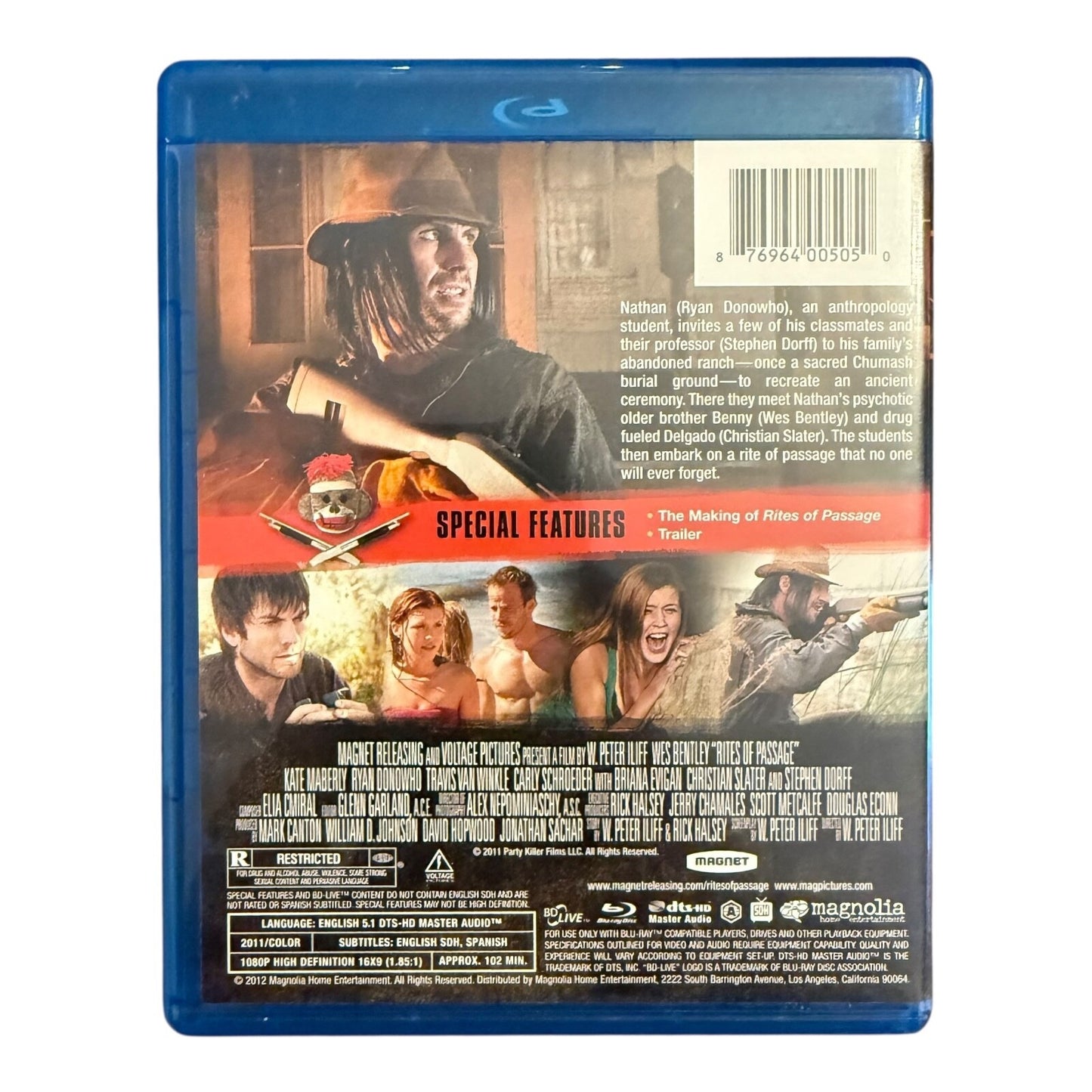 Rites of Passage (Blu-ray, 2011) Christian Slater, Stephen Dorff - Used