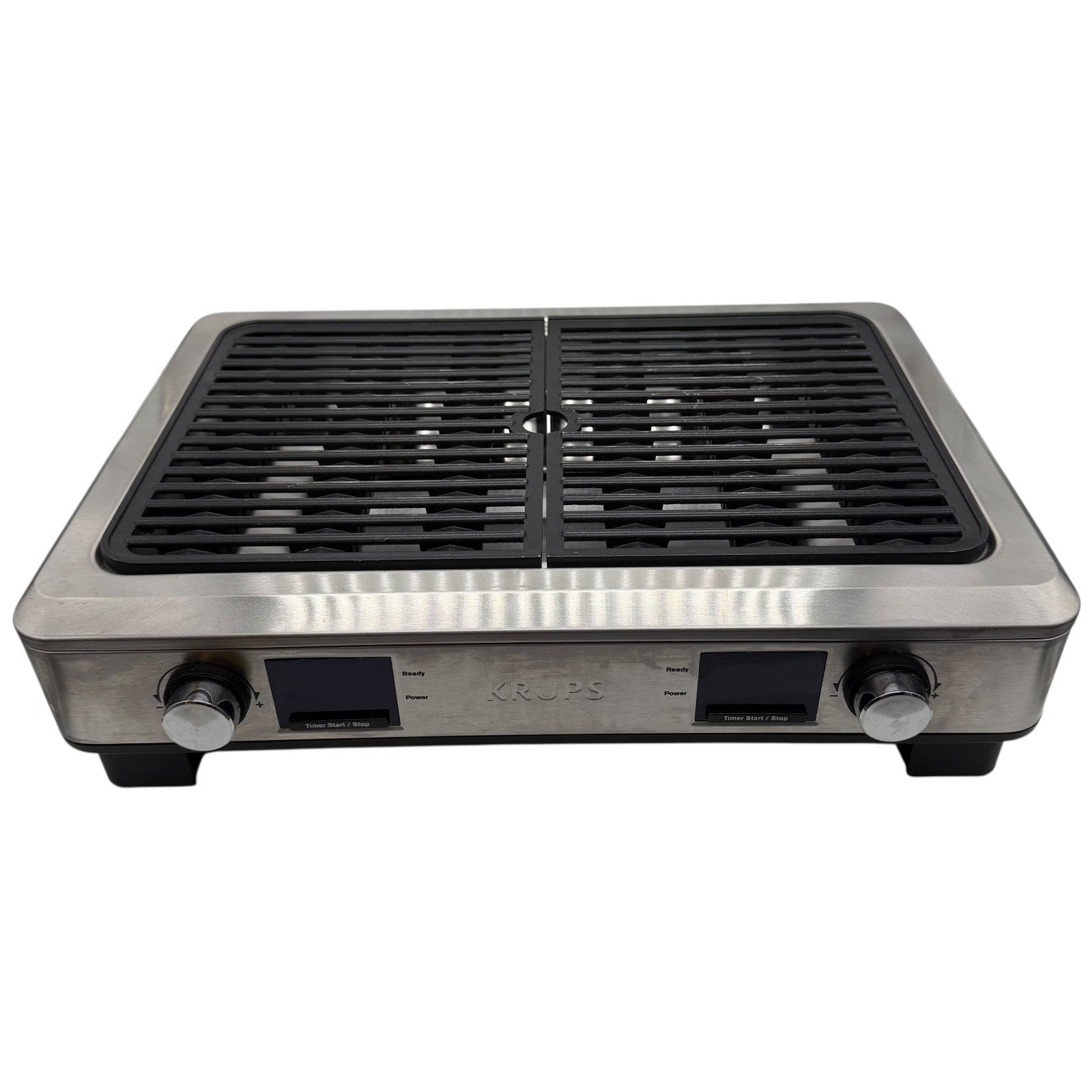 Krups PG770 Indoor Electric Grill Stainless Steel Dual Zone w Drip Tray Unused