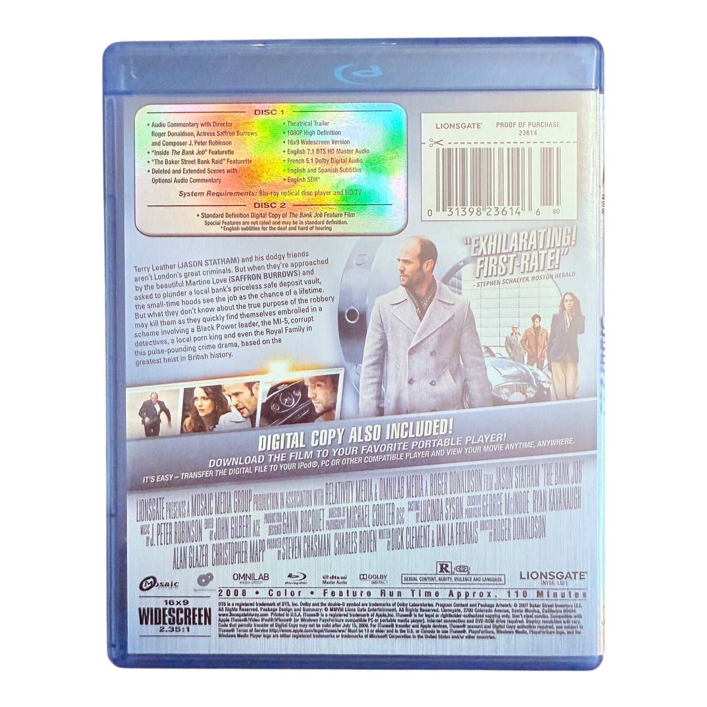 The Bank Job (Blu-ray, 2008) – Jason Statham – Used