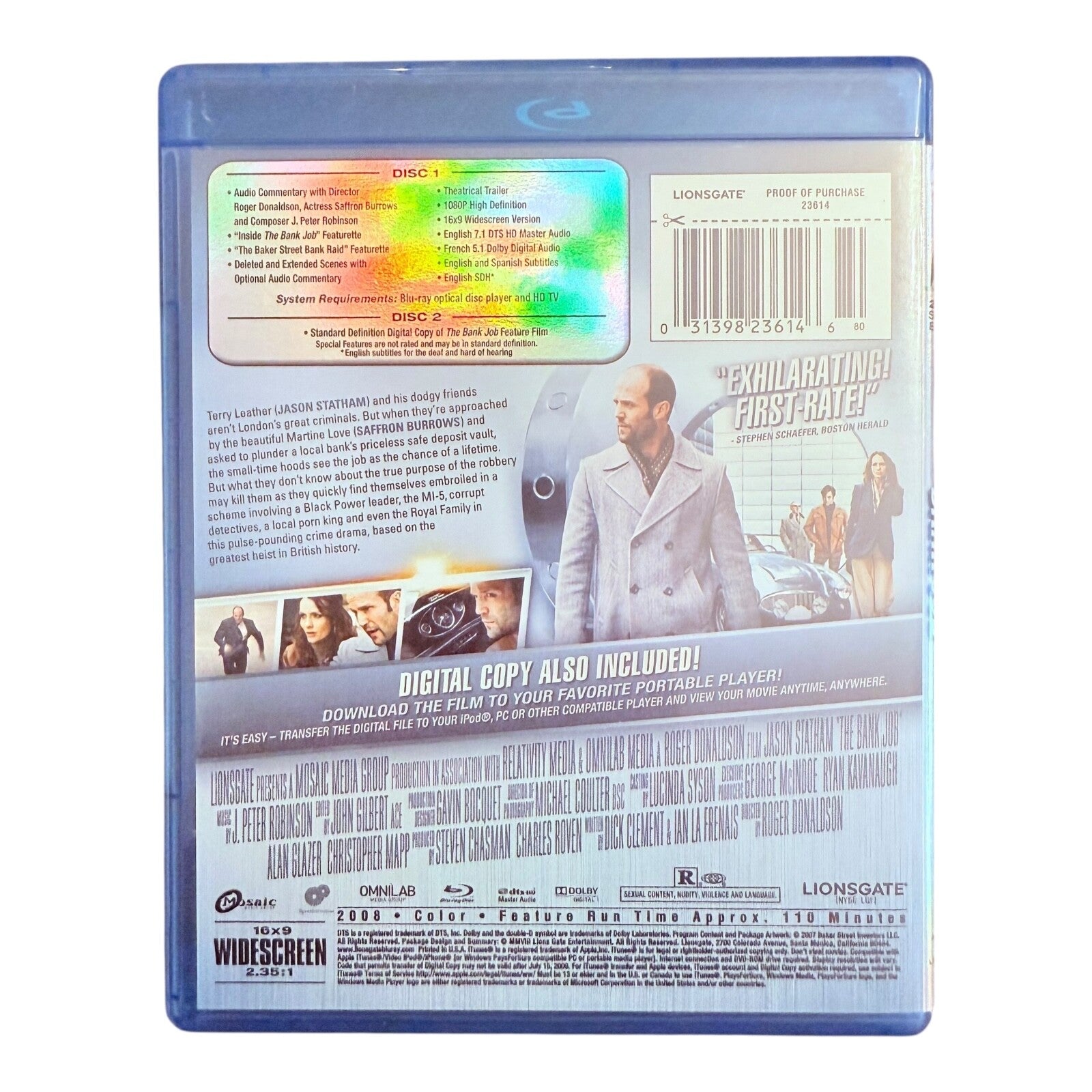 The Bank Job (Blu-ray, 2008) – Jason Statham – Used