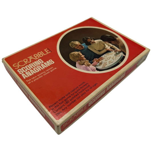 Vintage Scrabble Scoring Anagrams Game 1984 Selchow & Righter 180 Wood Tiles
