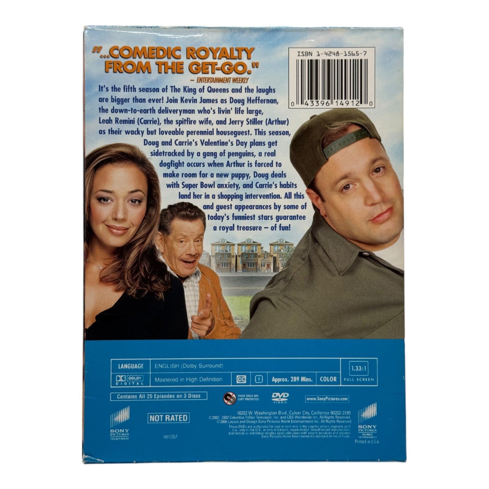 The King of Queens 5th Season DVD 3-Disc Set Kevin James Leah Remini Sitcom 2006