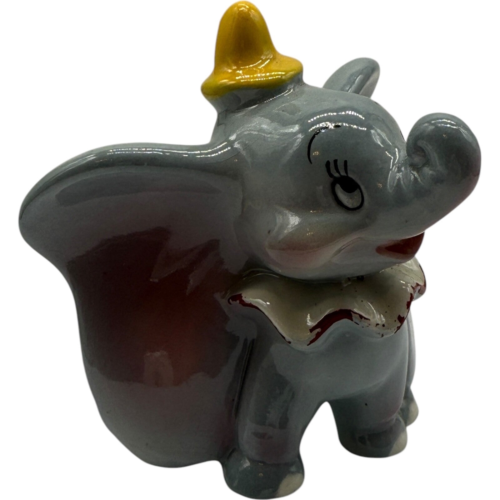 Vintage Walt Disney Dumbo Hand-Painted Ceramic Figurine - Shaw Pottery 40s