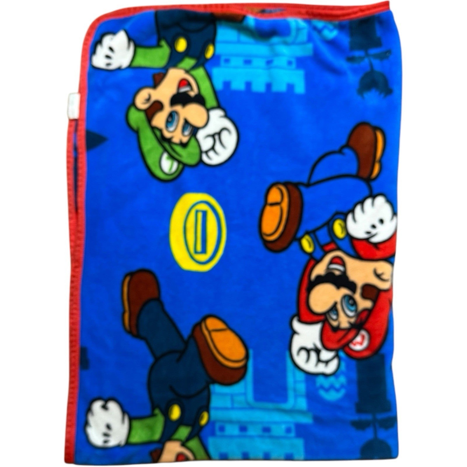 Super Mario Brothers Luigi Kids Throw Blanket Plush 46x60 Official Nintendo