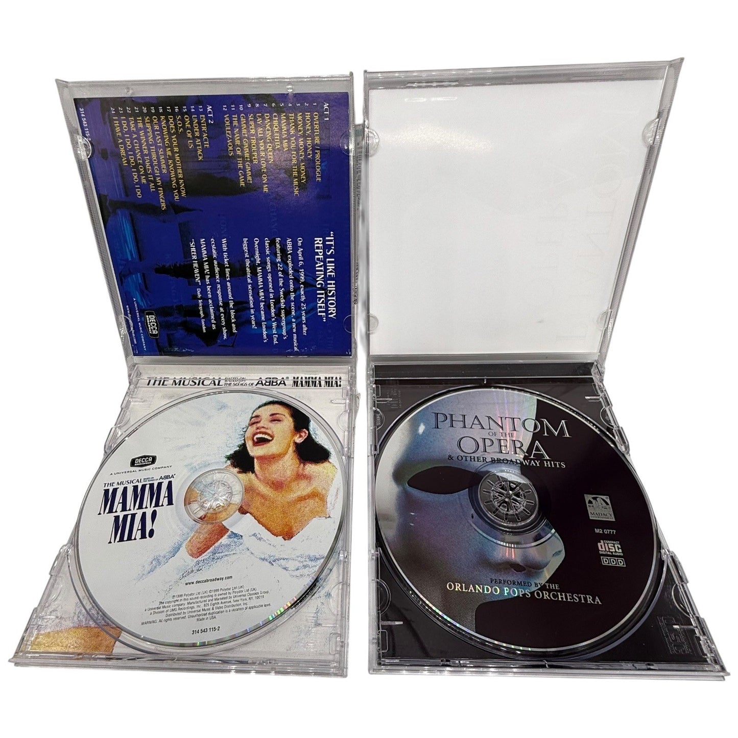 Broadway Musical Soundtrack CDs Lot of 7 Spamalot Mamma Mia Phantom Showman