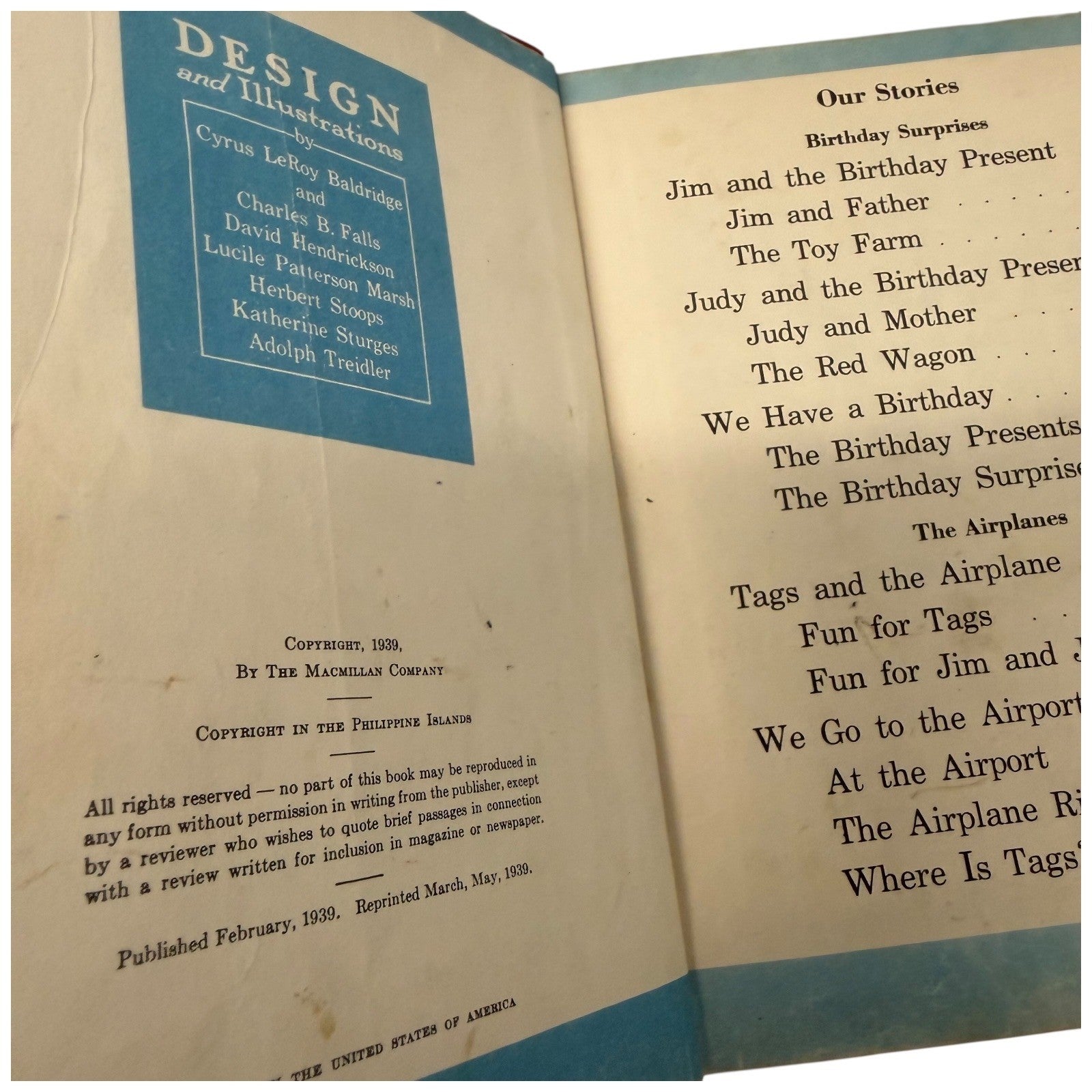 Jim and Judy Vintage Childrens Book 1939 Macmillan Hardcover