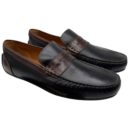 Johnston & Murphy Mens Penny Loafer Driving Shoes Black Brown Leather Size 8.5 M