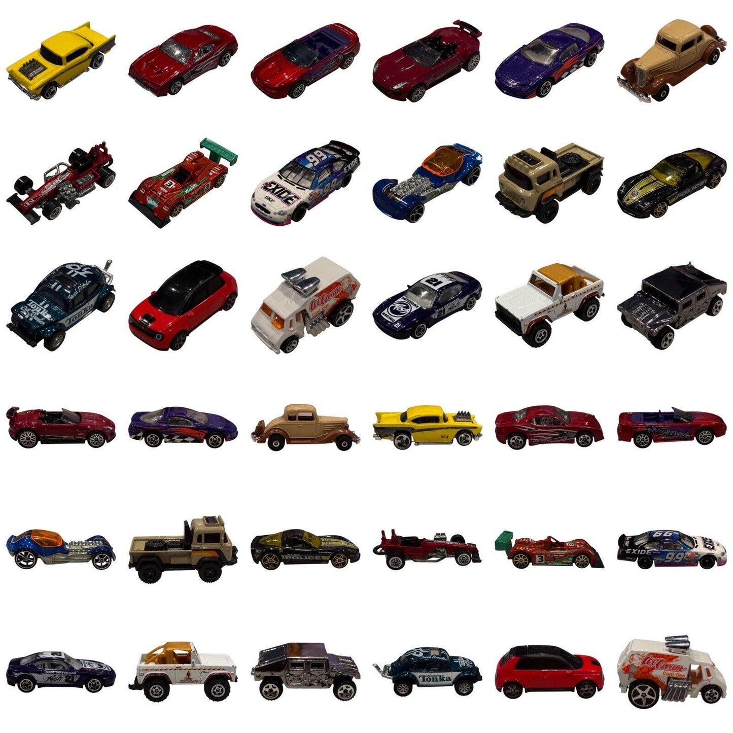 Lot of 18 Diecast Cars – Hot Wheels Matchbox Mix Vintage & Modern Loose