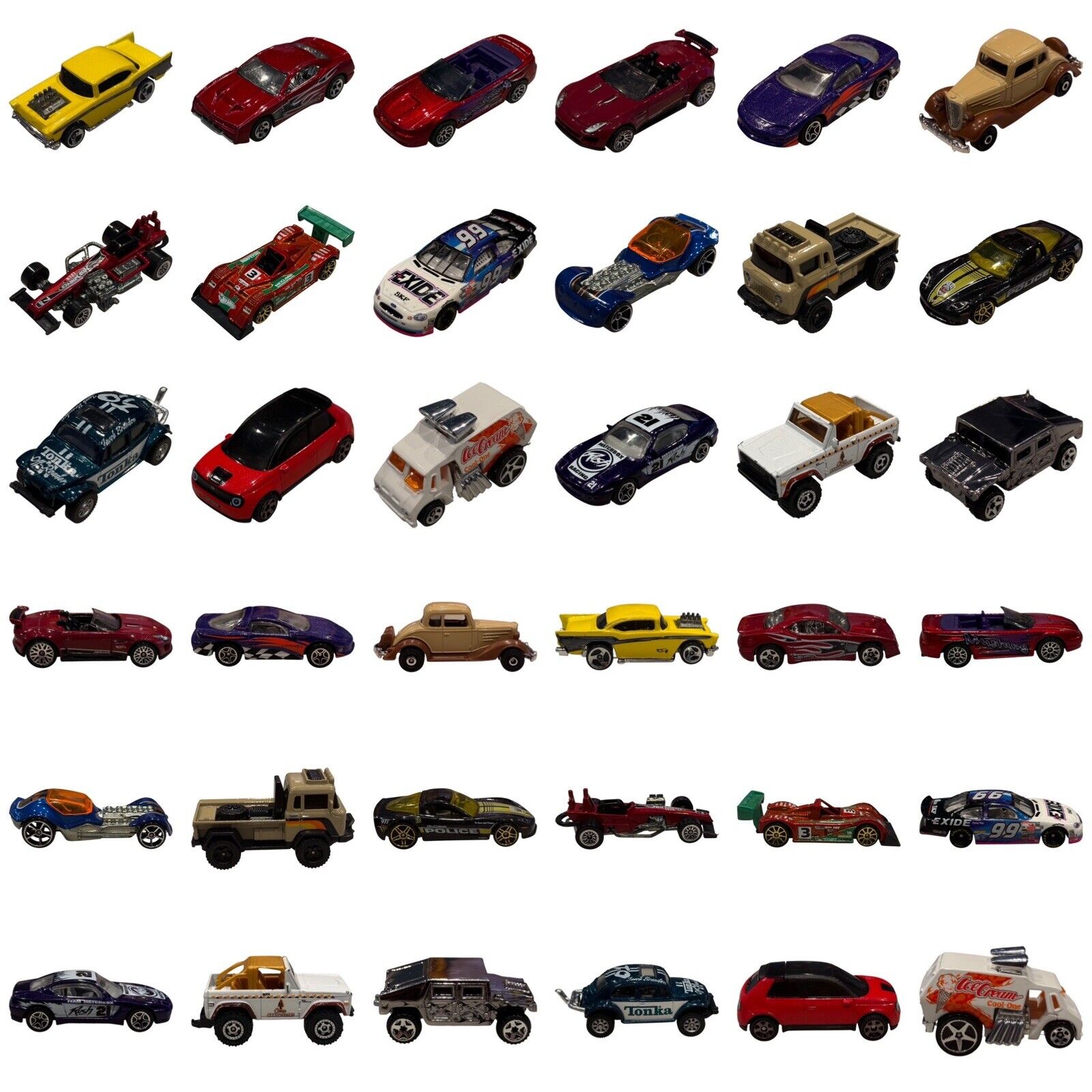 Lot of 18 Diecast Cars – Hot Wheels Matchbox Mix Vintage & Modern Loose