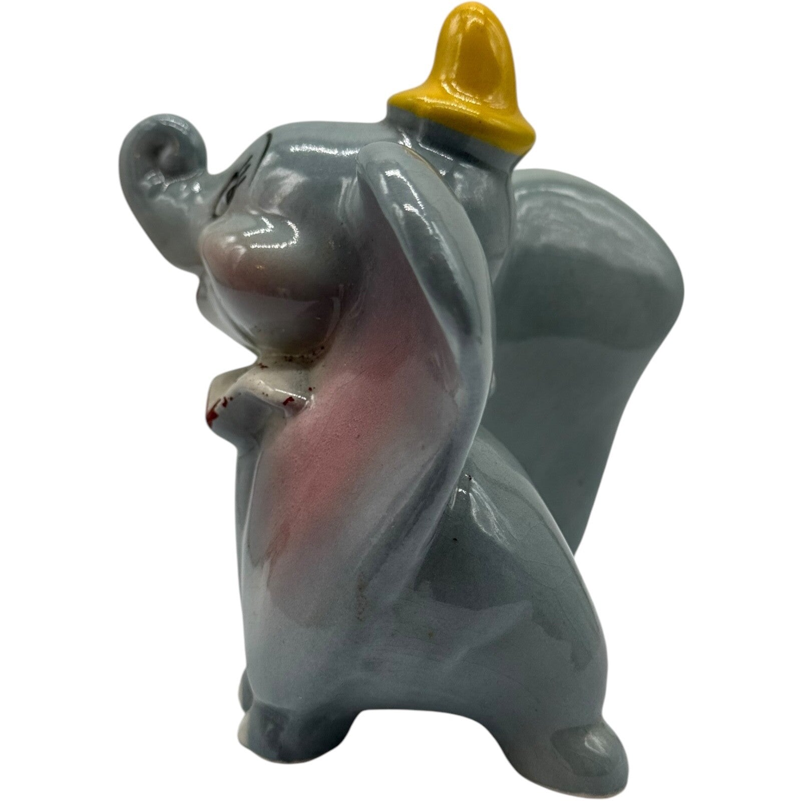 Vintage Walt Disney Dumbo Hand-Painted Ceramic Figurine - Shaw Pottery 40s