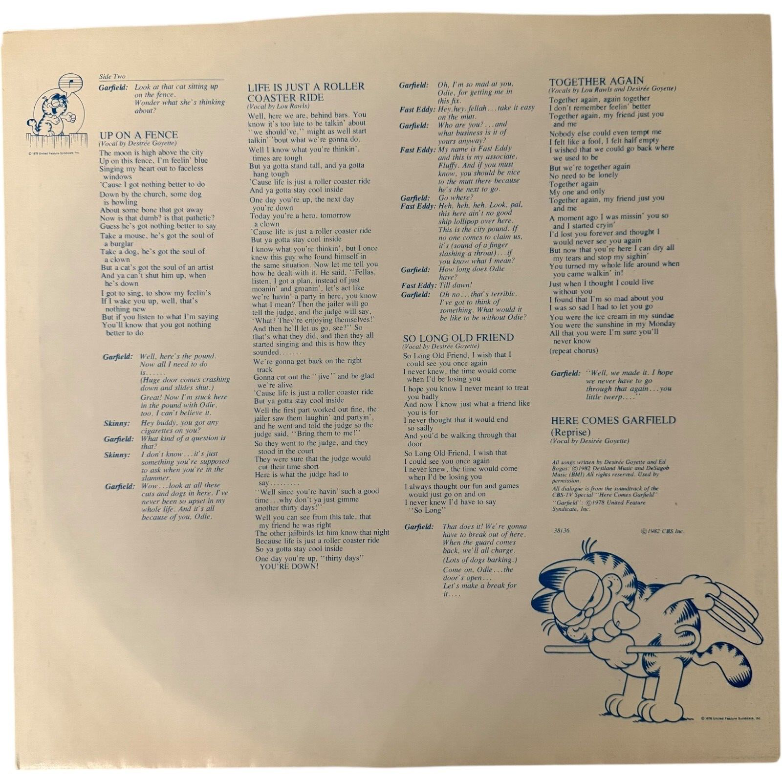 Here Comes Garfield CBS TV Special Soundtrack [1982] Vinyl Record - Used