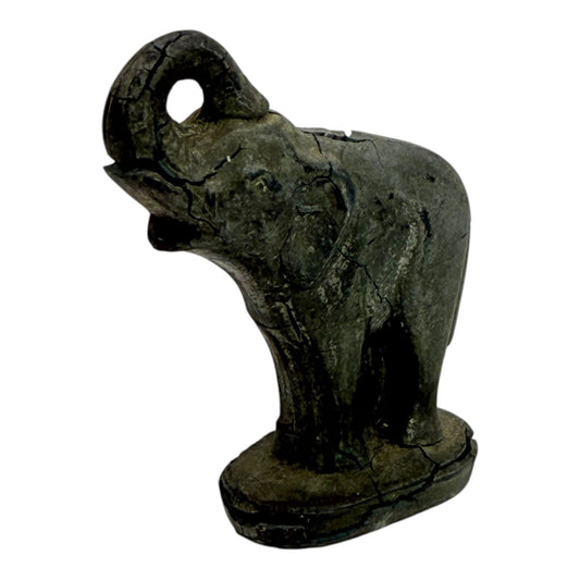 Elephant Statue Figurine Trunk Up Good Luck Home Decor Vintage Style
