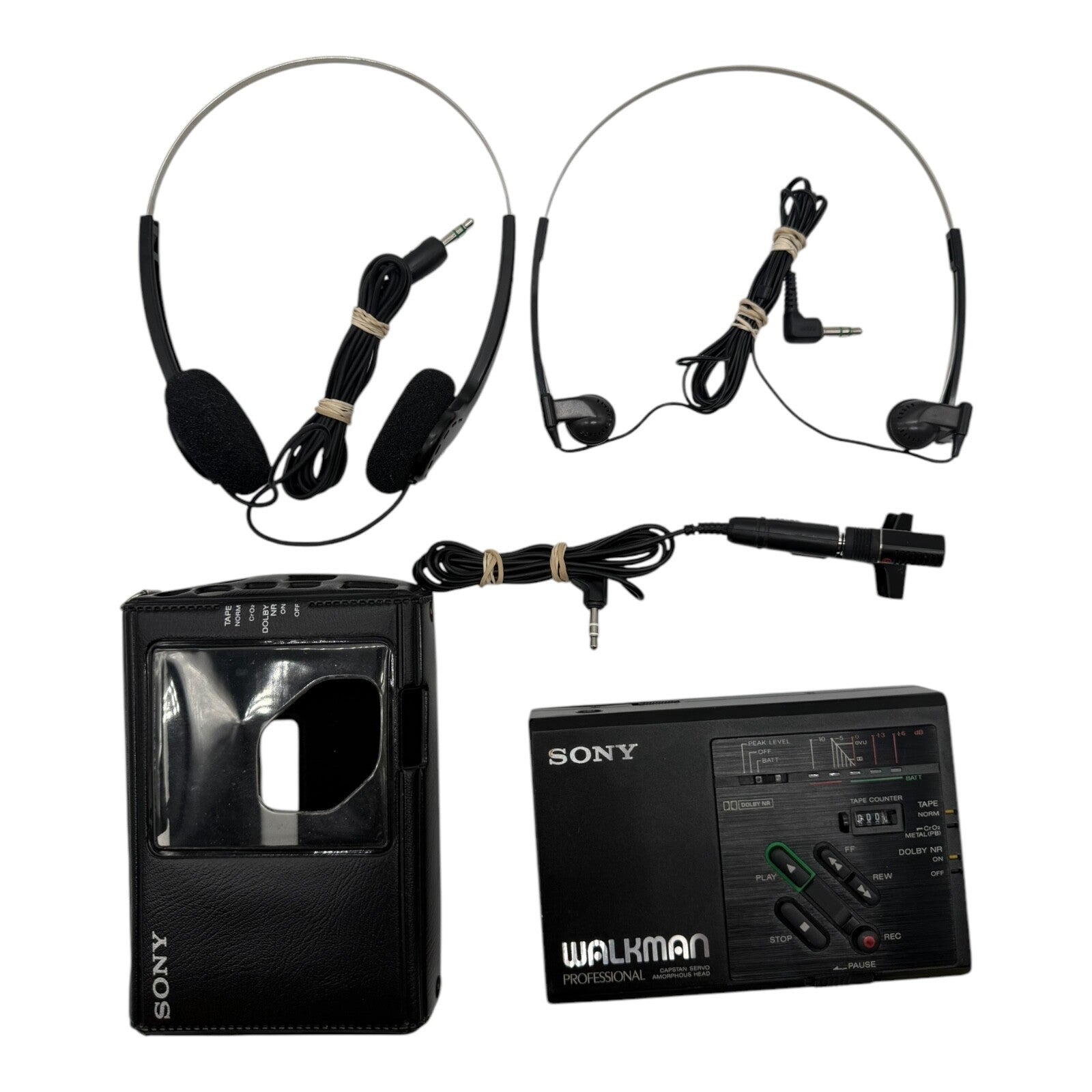 Sony Walkman WM-D3 Professional Cassette Recorder/Player,Case,2 Headphones,Mic