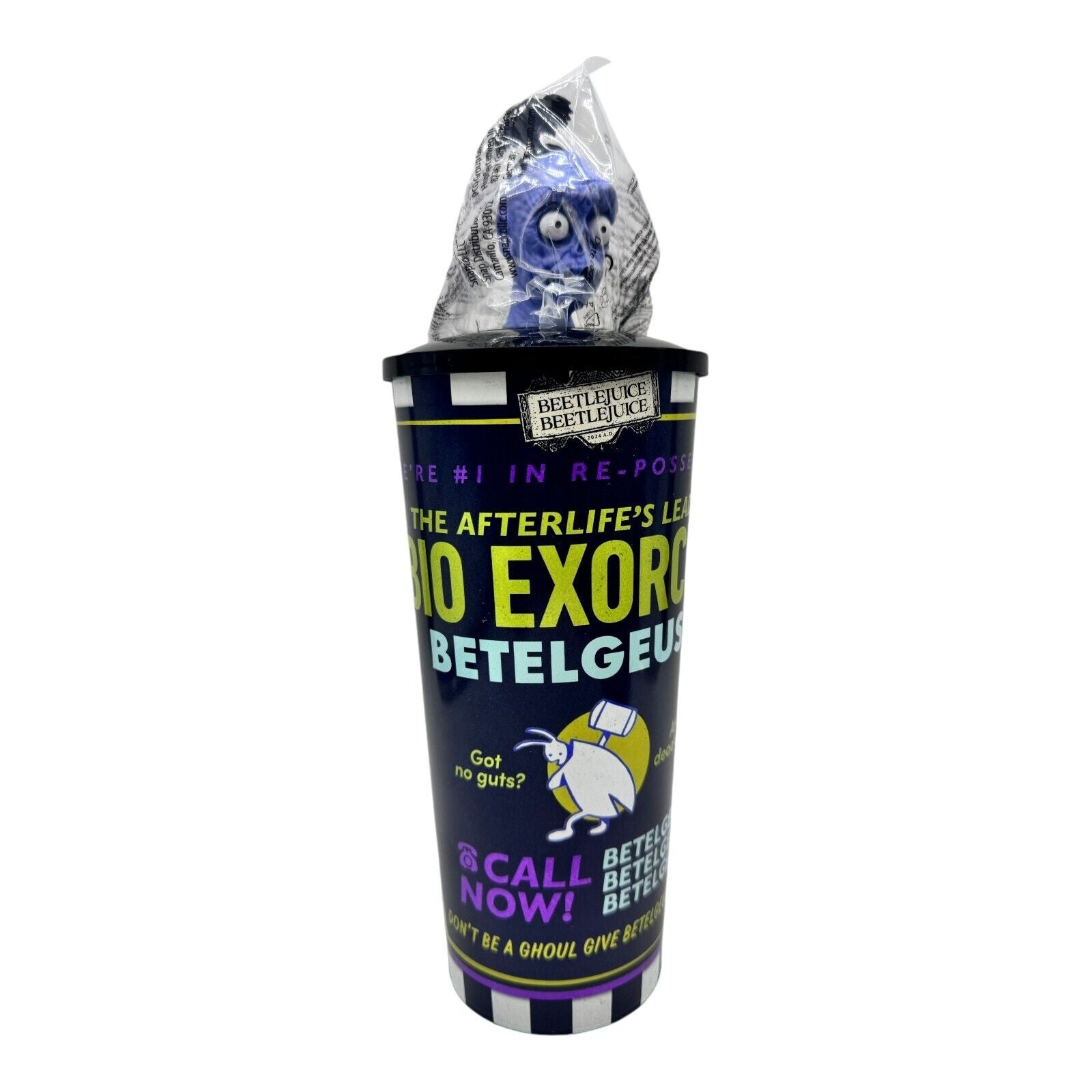 Beetlejuice Tombstone Bucket, Deceased Handbook Tin & Cup w/ Topper - Regal