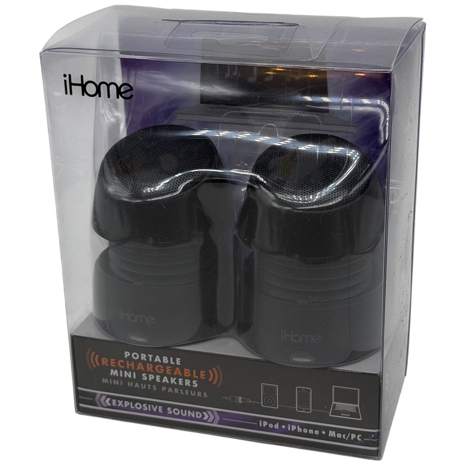 iHome Rechargeable Mini Portable Speakers iPod iPhone Mac PC Explosive Sound