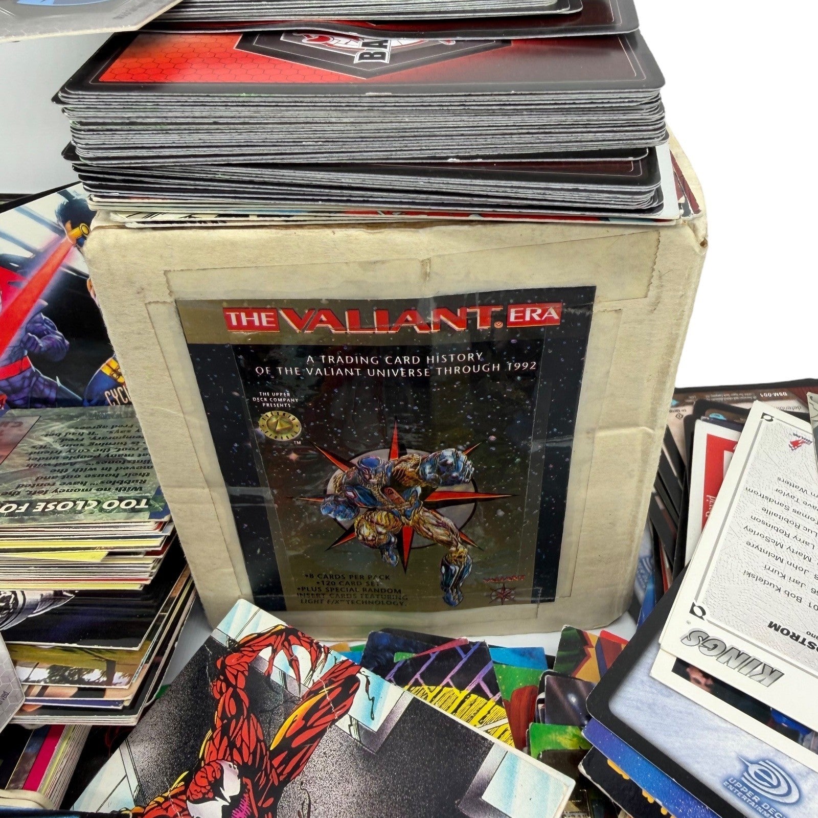 Mixed Lot Trading Cards Marvel Valiant DC Pokemon Digimon Image Impel Skybox