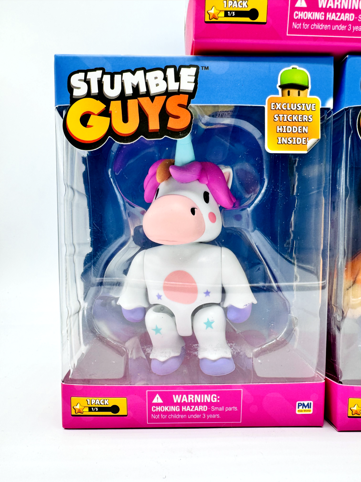 Stumble Guys Action Figure 5 Pack Set Mr Stumble Banana Guy Cereal Killer PMI
