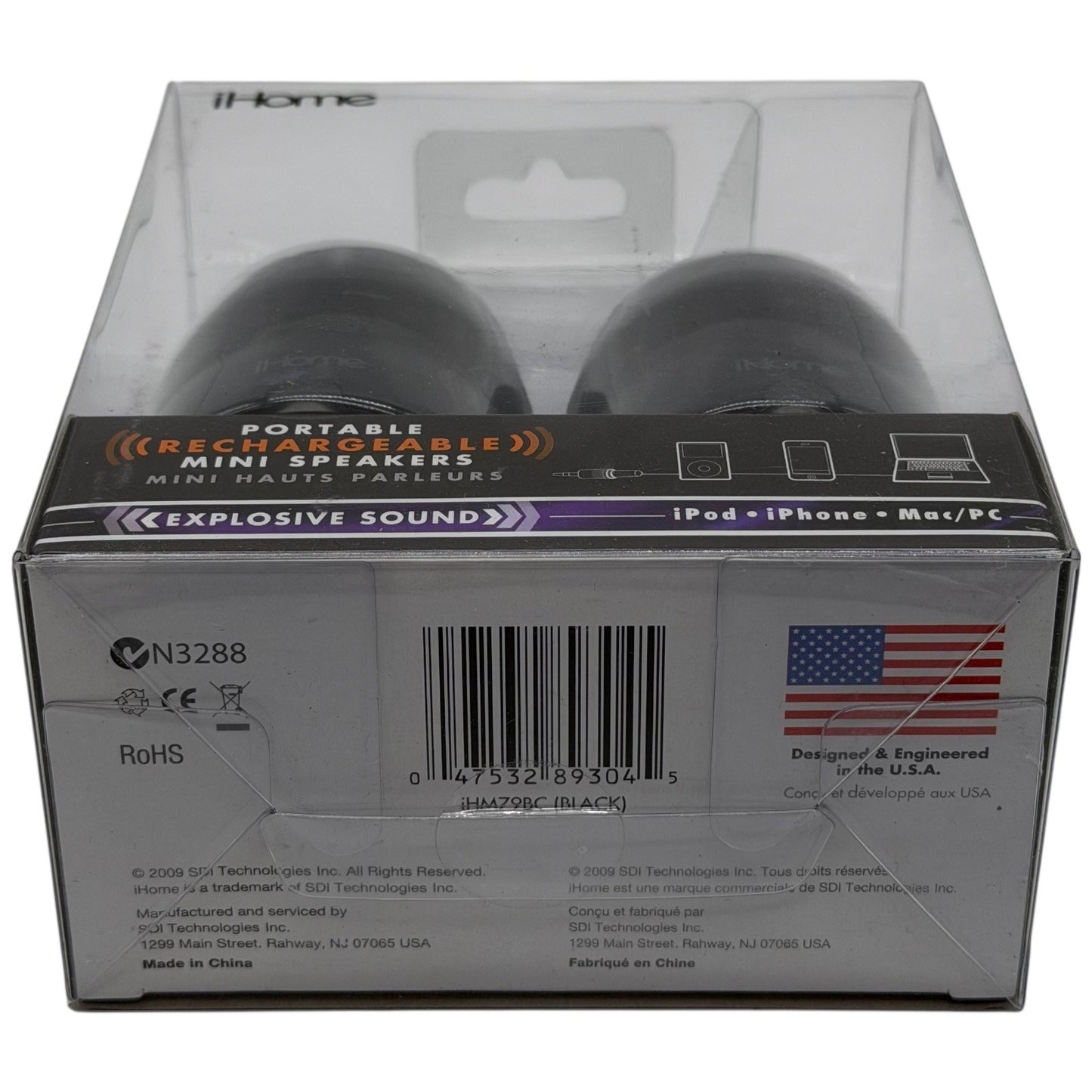 iHome Rechargeable Mini Portable Speakers iPod iPhone Mac PC Explosive Sound