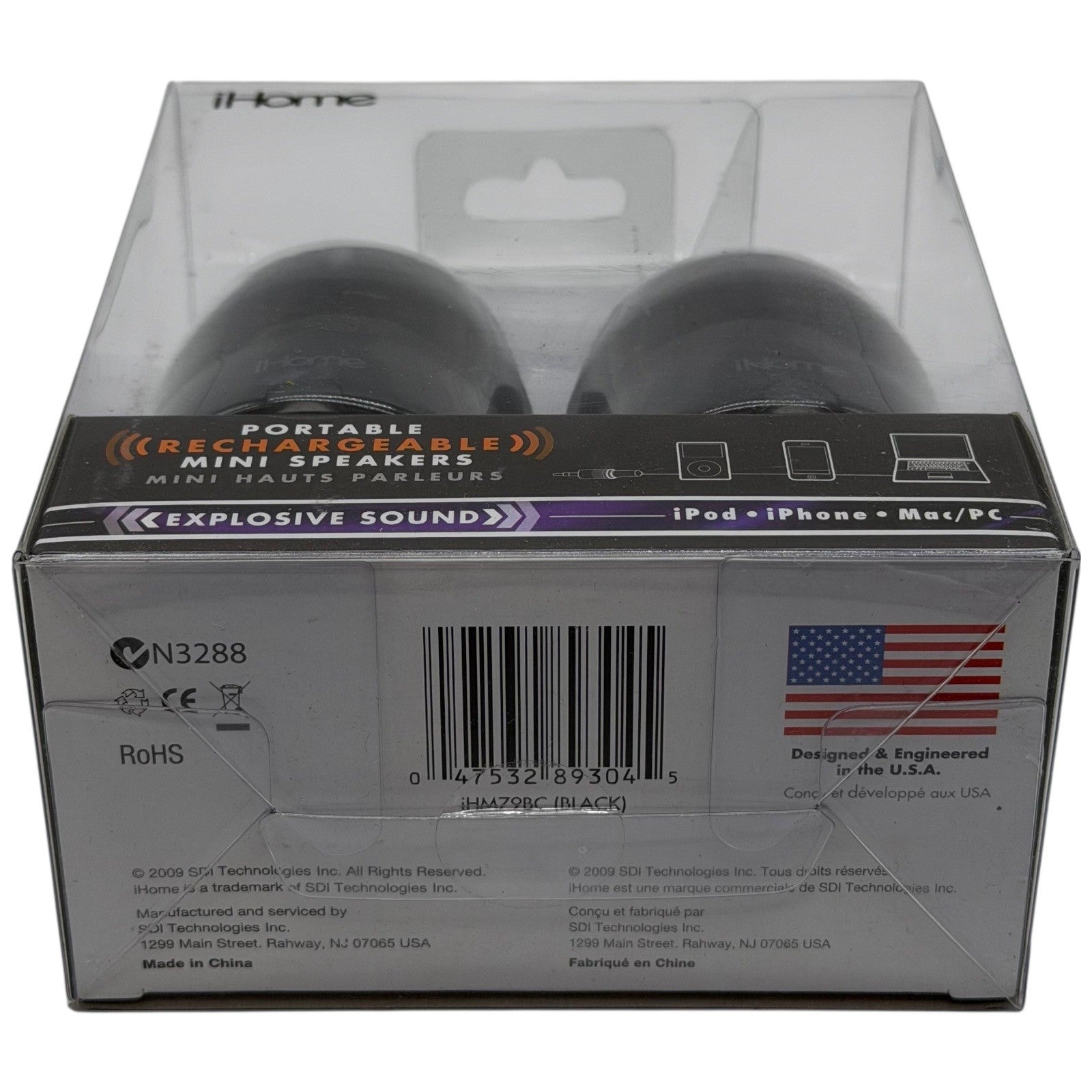 iHome Rechargeable Mini Portable Speakers iPod iPhone Mac PC Explosive Sound