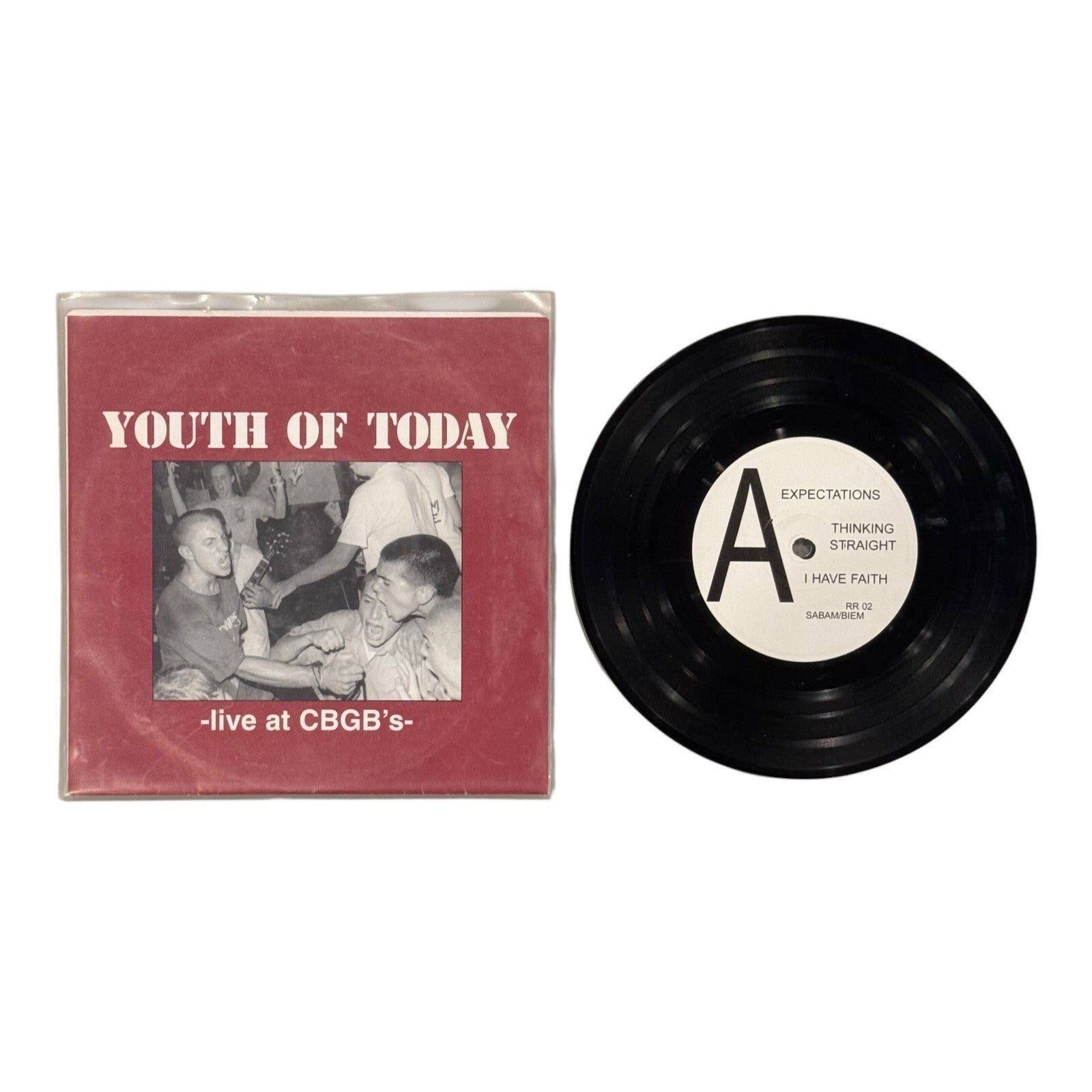 Youth Of Today "LIVE AT CBGB'S" 7" Vinyl Record NYHC Limited Pressing NYHC SXE