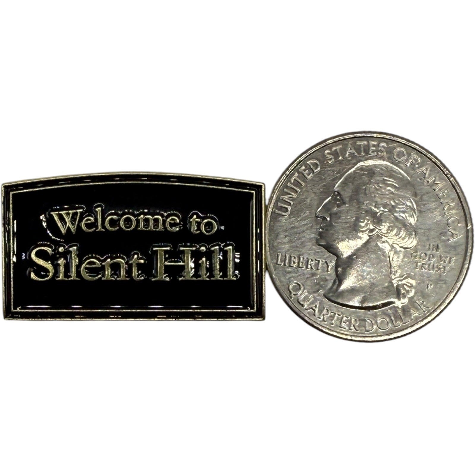 Silent Hill Welcome Sign Pin Horror Video Game Collectible Enamel Brooch