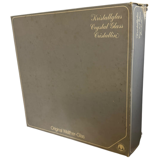 Original Walther Glas Kristallglas Crystal Glass Swan Tray Serving Dish Germany