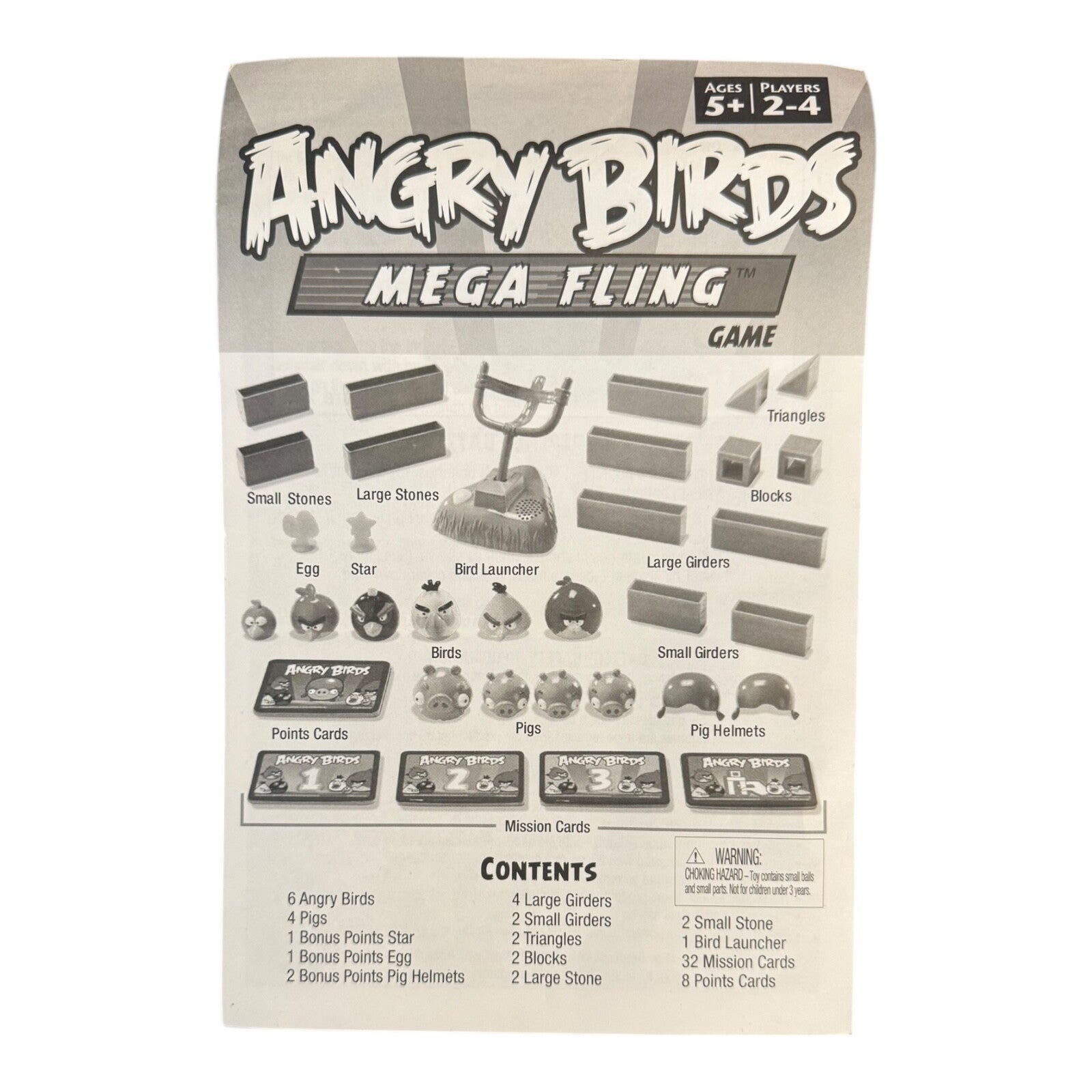 Angry Birds Mega Fling 2011 Mattel X9272 Rare Game Set